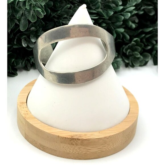 Vintage Zentall Silver tone peweter Cuff Bracelet Open Design - Picture 6 of 6